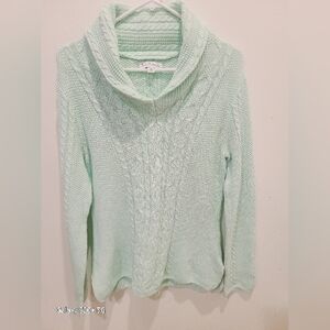 Kim Rogers Mint Cowl Neck Sweater